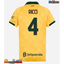 Camisa de Futebol AC Milan Samuele Ricci #4 Equipamento Alternativo Mulheres 2025-26 Manga Curta